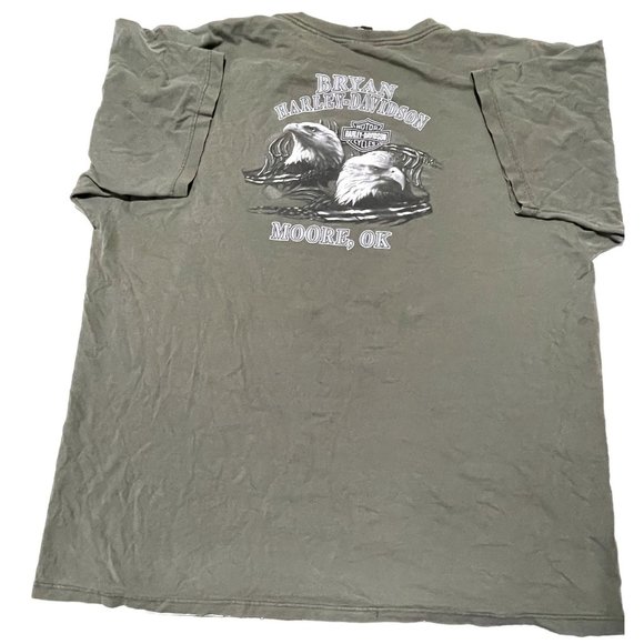 HARLEY‎ DAVIDSON GREEN T SHIRT SIZE 3X MENS | S1 - Picture 1 of 8